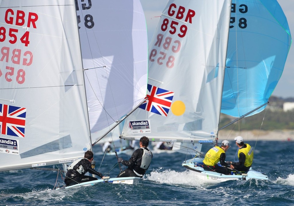 Luke Patience and Stuart Bithell, 470. ISAF Sailing World Championships Perth 2011 ©  Richard Langdon/Skandia Team GBR